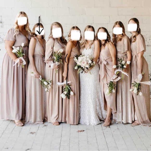 Baltic Born Helen Sparkle Tank Gown in Champagne - Size Medium - Picture 9 of 9